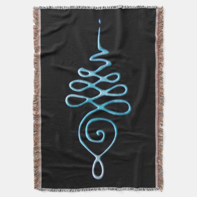 Cobertor Turquoise Unalome (Frente Vertical)