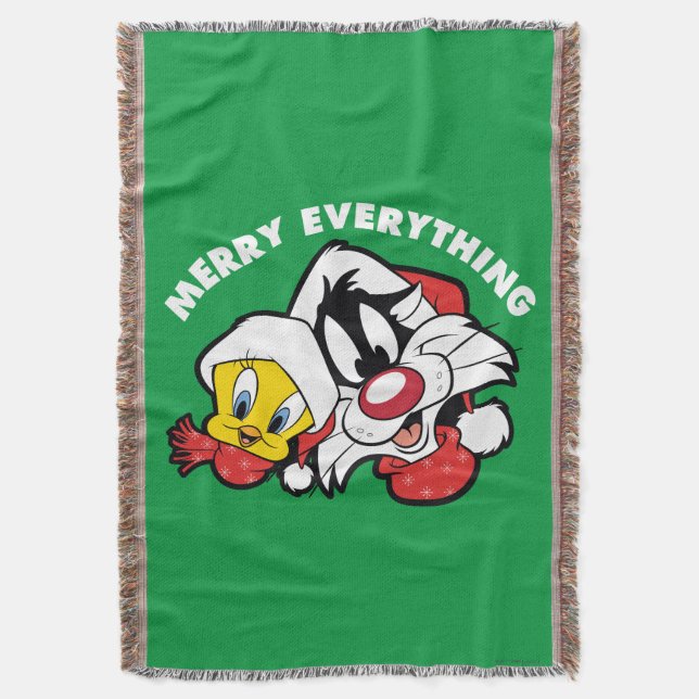Cobertor TWEETY™ & SYLVESTER™ "Feliz Tudo" (Frente Vertical)