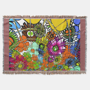Cobertor Último Design de Arte de Padrão Floral Colorido In