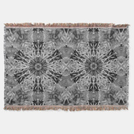 Cobertor Um caleidoscópio de inverno Preto e Branco