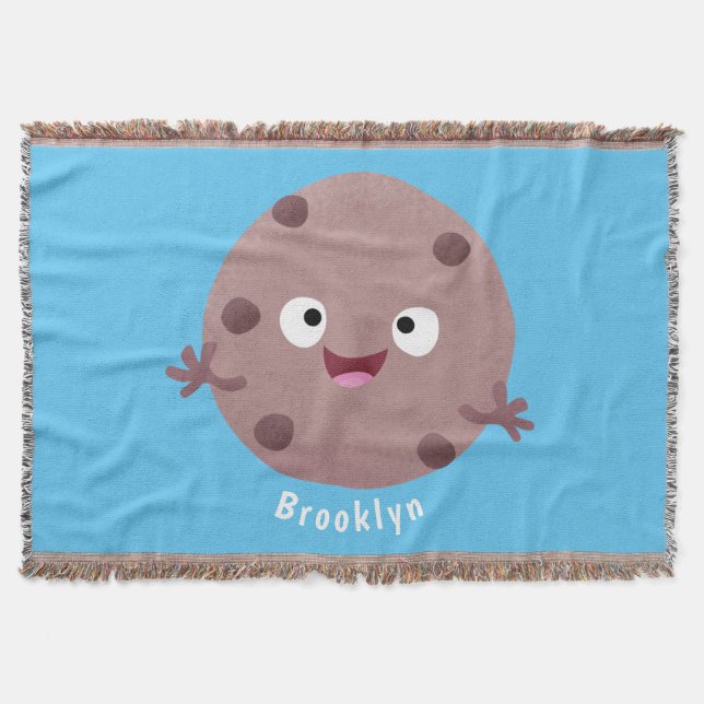 Cobertor Um desenho animado de biscoito de chocolate inteli (Frente)