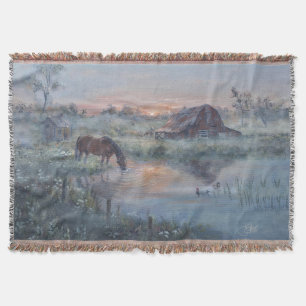 Cobertor Um Novo Dia -* Pintura de cavalo