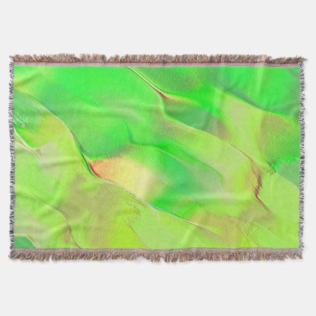 Cobertor Um pouco gravado no verde limão velho? (Frente)