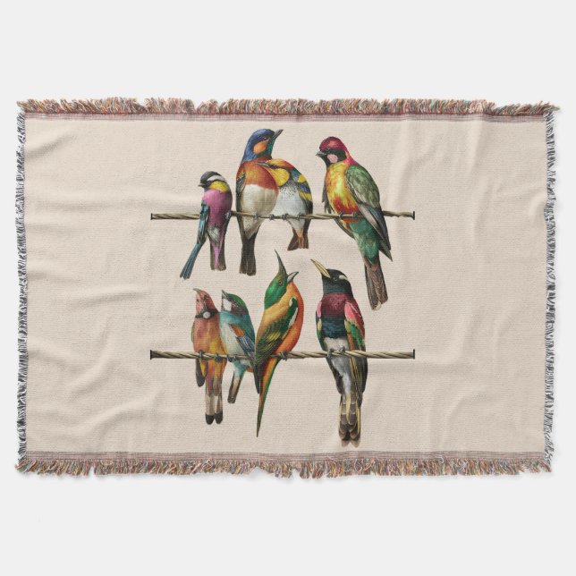 Cobertor uma espantosa colheita de aves em arame (Frente)