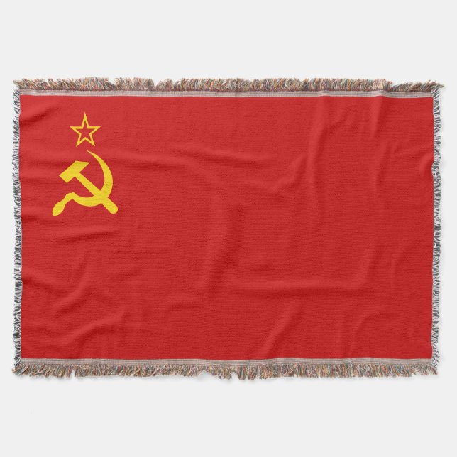 Cobertor União Soviética da URSS Doença Comunista e Martelo (Frente)