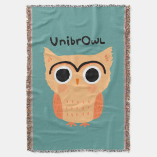Cobertor UnibrOwl Unibrow Owl   Coruja-de-sobrancelhas-grac