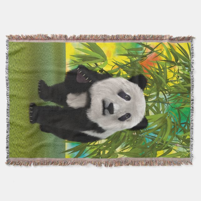 Cobertor Urso Panda Fofo Presente Perfeito para Amantes de  (Frente)