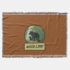 Cobertor Urso Preto E Cubos, Colete Castanho Lançado