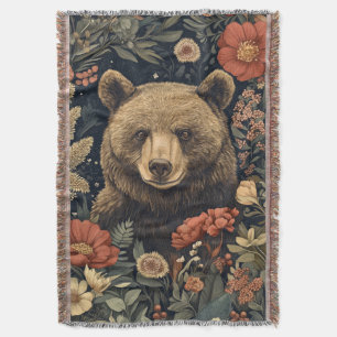 Cobertor Urso Vintage William Morris Cottage Core