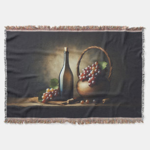 Cobertor Uvas e uma Garrafa de Vinho, Vida Estática