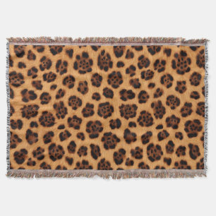 Cobertor Vá Selvagem Estampa de Leopardo Dourado Bege Laran