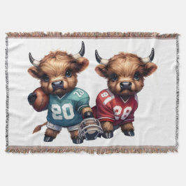 Cobertor Vacas e Futebol das Highland