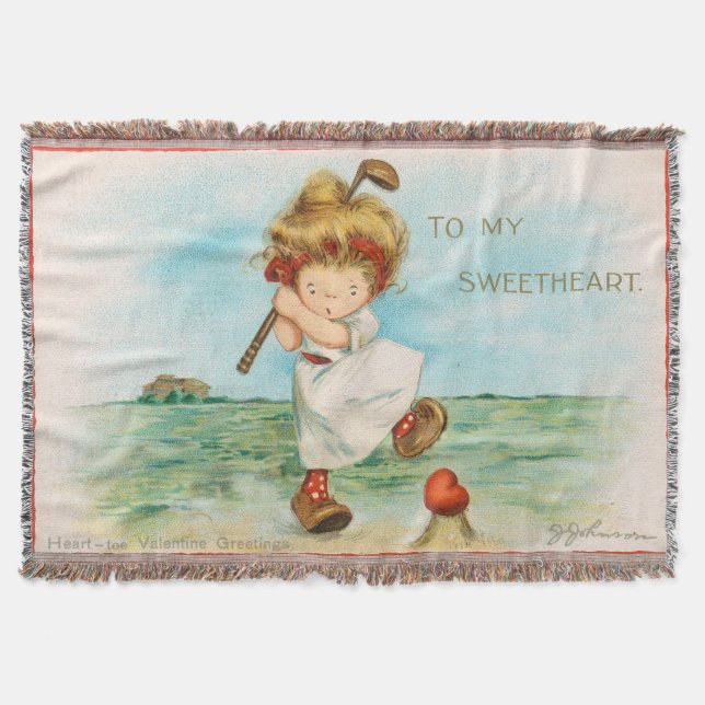 Cobertor Valentine Excêntrico e Kitsch Temático de Golfe, c (Frente)