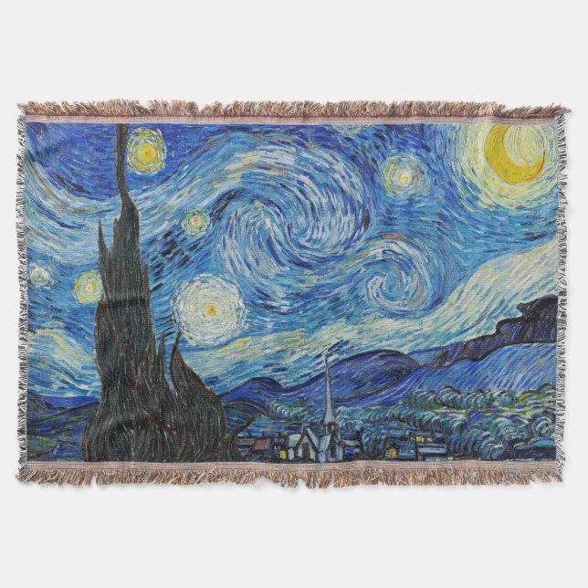 Cobertor Van Gogh - Noite Estrelada (Frente)