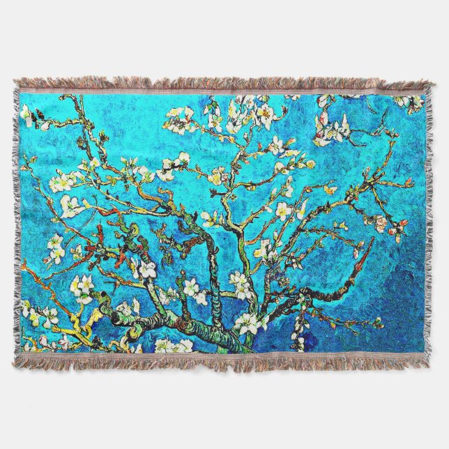 Cobertor Van Gogh - Ramificações com Almond Blossoms (Frente)