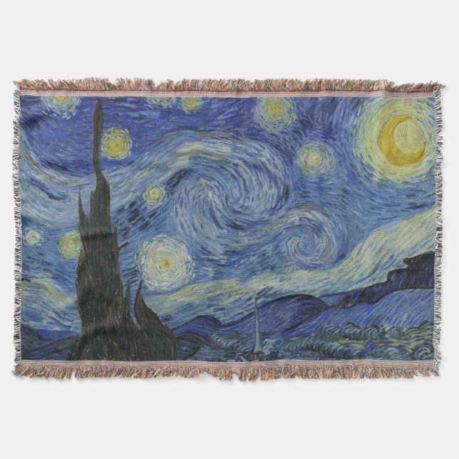 Cobertor Van Gogh, Starry Nigh, pintura clássica (Frente)