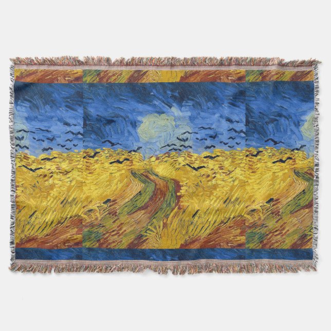 Cobertor Van Gogh Wheat Fields impressionista Painting (Frente)