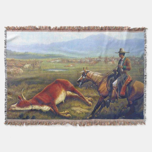 Cobertor Vaqueiro C 1830 O Velho Oeste O Cowboy (Frente)