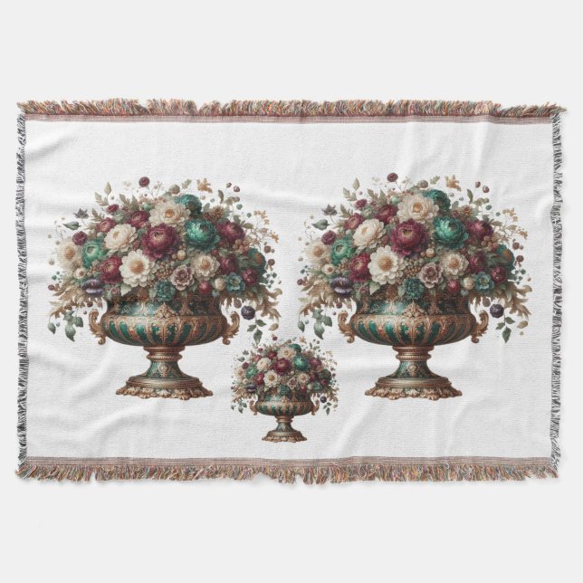 Cobertor Vaso Floral Bávaro Vitoriano (Frente)
