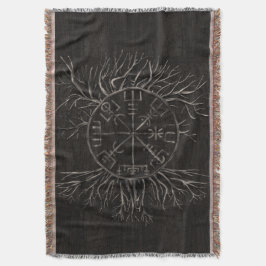 Cobertor Vegvisir e árvore de vida Yggdrasil