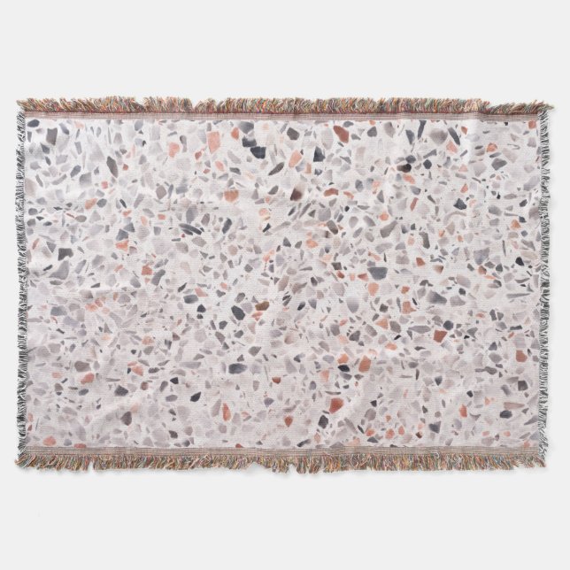 Cobertor Velho terrazzo textura, padrão de hamper. (Frente)