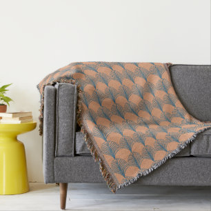 Cobertor Ventiladores de Teal e Laranja