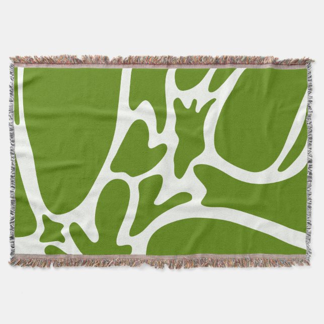 Cobertor Verde Avocado e Branco cerâmico (Frente)