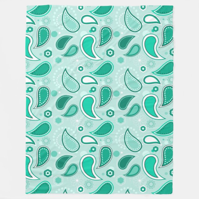 cobertor verde paisley (Frente)