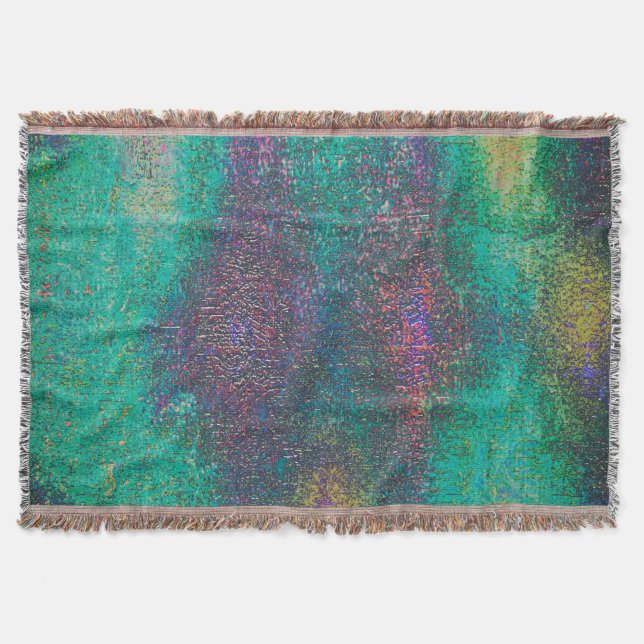 Cobertor Verde vestido e envelhecido com tom ciano (Frente)