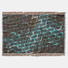 Cobertor Vermelho azul manchado, arranhões, rede ou efeito