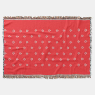 Cobertor Vermelho De Cereja Com Mandalas