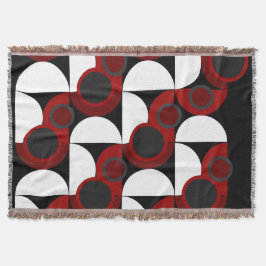 Cobertor Vermelho, preto e cinza moderno do século médio