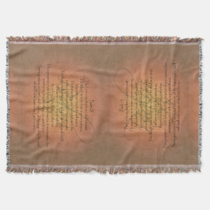 Cobertor Verso cristão da bíblia do salmo 23 KJV religioso