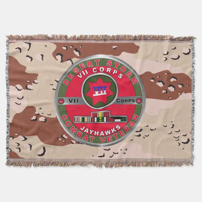 Cobertor Veterano do VII Corpo Blindado Desert Storm (Frente)