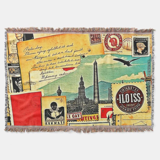 Cobertor Viagem Postal Histórica (Frente)