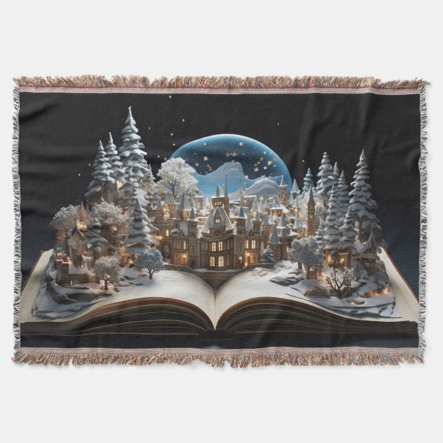 Cobertor Vila Snow-Globe, Livro de Natal (Frente)