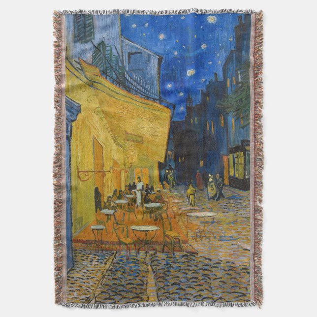 Cobertor Vincent van Gogh - Cafe Terrace à Noite (Frente Vertical)