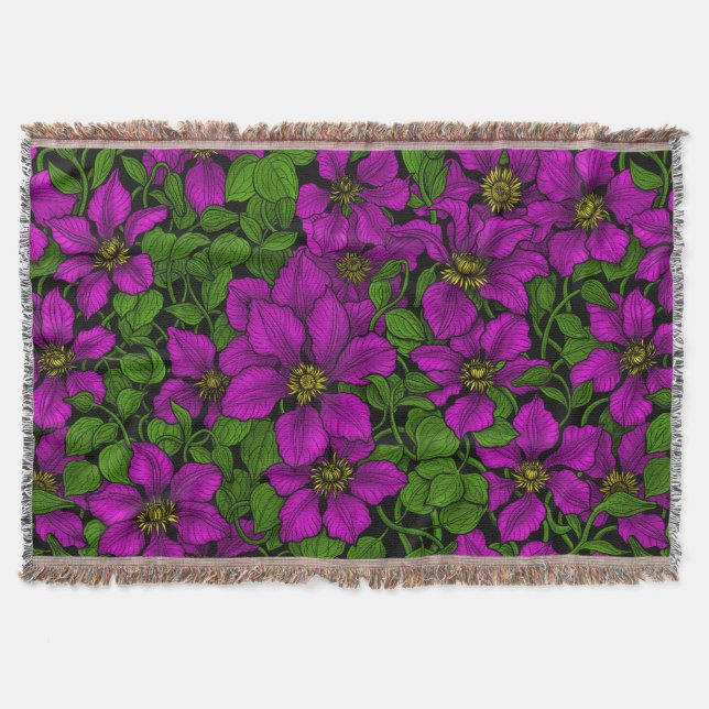 Cobertor Vinha de Clematis rosa (Frente)