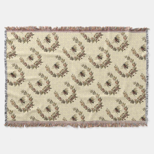 Cobertor Vintage Bee Wreath II (Frente)