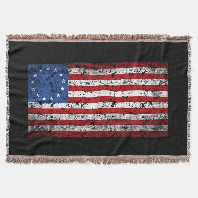 Cobertor Vintage Betsy Ross Flag (Frente)