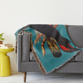 Cobertor Vintage Black Cockatoo | Elizabeth Gould 1800s Pos