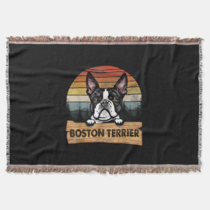 Cobertor Vintage Boston Terrier Funny Retro Dog Lover
