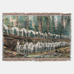 Cobertor Vintage CA Redwood e Cavalaria Jogam Banquete