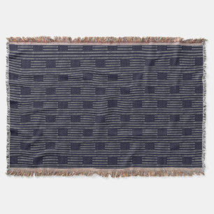 Cobertor Vintage Dark Blue Grunge EUA Flag Patterno