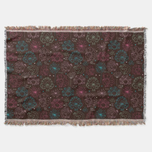 Cobertor vintage do papel de parede de india da flor de