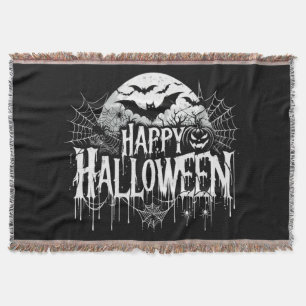 Cobertor Vintage feliz arte de Halloween