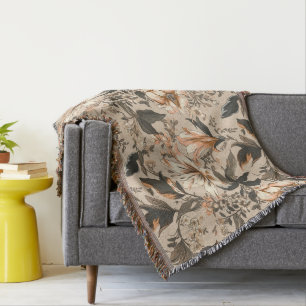 Cobertor Vintage Floral Patterno Throw Blanket