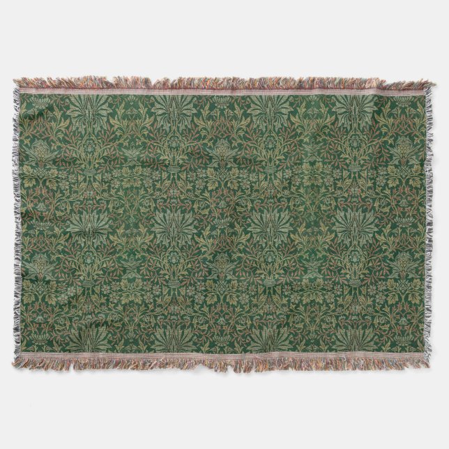 Cobertor Vintage Floral William Morris Flower Garden (Frente)