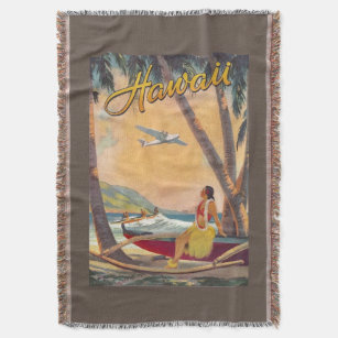 Cobertor Vintage Hawaii Viagem