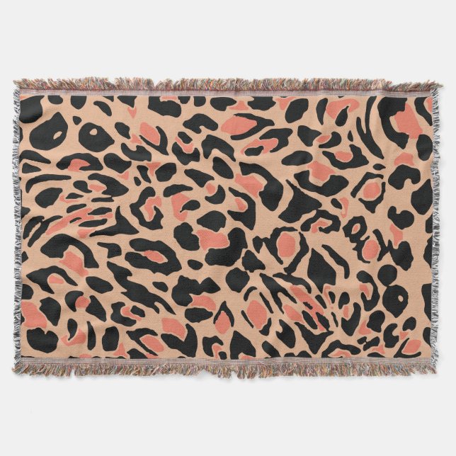 Cobertor Vintage Leopard Pattern Design (Frente)